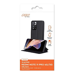 My Way Myway Étui Folio pour Xiaomi Redmi Note 11 Pro 4G/5G Fonction Stand Noir