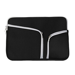 Wewoo Sacoche pour ordinateur portable noir Macbook Air 13 pouces sac Double poche Zip à main