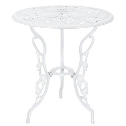 Avis Helloshop26 Ensemble de table et de chaises de jardin set de bistro fonte blanc 03_0003735