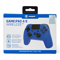 Manette sans fil Pad 4S snakebyte PS4 bleu pas cher