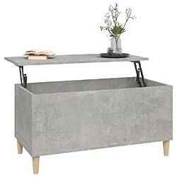 Maison Chic Tabls basse,Table Console pour salon Gris béton 90x44,5x45 cm Bois d'ingénierie -MN54131 pas cher