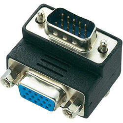 Adaptateur VGA Renkforce [1x VGA mâle - 1x VGA femelle] coudé à 90° 0 m noir