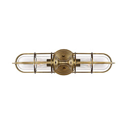 Elstead Lighting Applique murale salle de bains Feiss Verre transparent,acier Laiton antique foncé