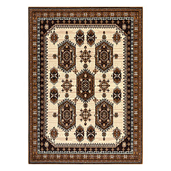 RUGSX BCF Tapis Morad ZEGARY horloges, classique - beige 120x170 cm