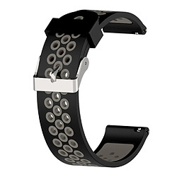 Bracelet en silicone double couleur noir/gris pour votre Garmin Move Luxe/Move Style/Move 3/Move Venu