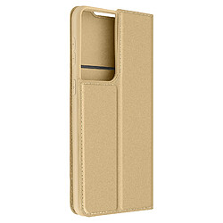 Housse Samsung Galaxy S21 Ultra Porte-carte Fonction Support Dux Ducis Or