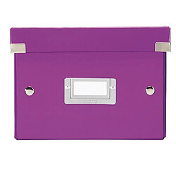 Boîte de rangement carton Leitz Click&Store Wow H 16 X L 21,7 x P 28 cm violette