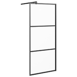 vidaXL Paroi de douche 80x195 cm Verre ESG dépoli Noir