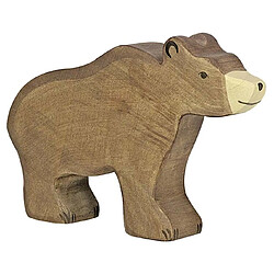 Figurine ours brun Holztiger