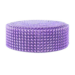 10 mètres diamant strass ruban Wrap fête de mariage décoration florale violet