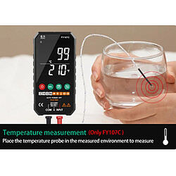 Avis 6000counts Multimètre Numérique Ture RMS AC DC NCV Transistor Condensateur FY107C