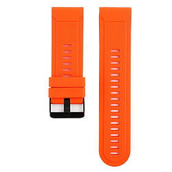 Bracelet en silicone 22mm souple avec boucle noire orange pour votre Garmin Fenix 5/5 Plus