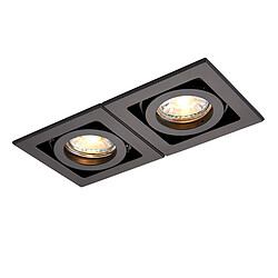 Saxby Downlight Titlable Encastré Twin 2 Lumière Noir Mat Dimmable