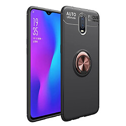 Wewoo Coque Souple Etui TPU antichoc pour OnePlus 7 avec support invisible or noir