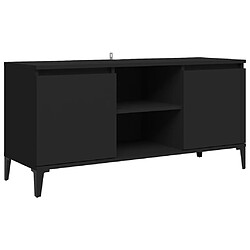 Maison Chic Meuble TV scandinave avec pieds - Banc TV pour salon en métal Noir 103,5x35x50 cm -MN71553