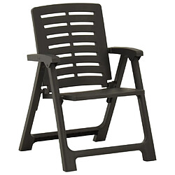 Avis Maison Chic Lot de 2 Chaises de jardin,Fauteuil d'extérieur Plastique Anthracite -MN40935