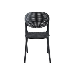 Acheter Vente-Unique Lot de 2 chaises empilables en polypropylène - Noir - CARETANE