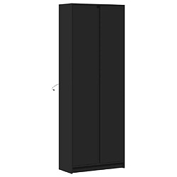 Avis vidaXL Buffet haut avec LED noir 74x32,5x200 cm bois d’ingénierie