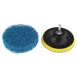 2pcs perceuse brosse puissance laveur nettoyage cuve kit de fixation de nettoyant bleu