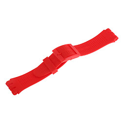 Avis Bracelets de montre en caoutchouc de silicone de 19 mm imperméables rouge