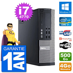 PC Dell 9020 SFF Intel Core i7-4770 RAM 4Go Disque Dur 500Go Windows 10 Wifi - Occasion