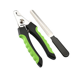 YP Select Ciseaux à ongles pour animaux de compagnie avec lime, chat et chien Ciseaux à ongles en acier inoxydable noir vert