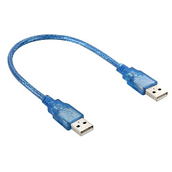 Wewoo Câble bleu USB 2.0 AM vers AM, Longueur: 30cm