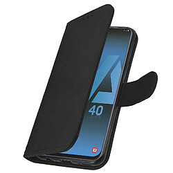 Avizar Housse Samsung Galaxy A40 Étui Portefeuille Support Stand Noir