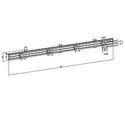 Kimex Support mural menu board pour 4 écrans TV 32''