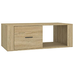 vidaXL Table basse Chêne sonoma 100x50,5x35 cm Bois d'ingénierie