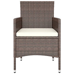 Acheter Maison Chic Jeu de 4 chaise,fauteil et tabouret de jardin 4 pcs 4 pcs Résine tressée Marron -GKD69418