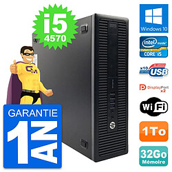 PC HP ProDesk 600 G1 SFF Intel i5-4570 RAM 32Go Disque Dur 1To Windows 10 Wifi - Occasion