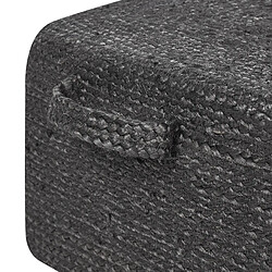 Beliani Pouf DHADAR Noir 45 cm 45 cm pas cher