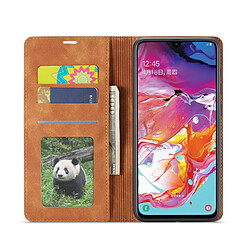 Acheter Wewoo Housse Coque Pour Galaxy A50 Forwenw Dream Series Oil Edge Fort Magnetism Étui à rabat horizontal en cuir avec support et fentes cartes et portefeuille et cadre photo marron