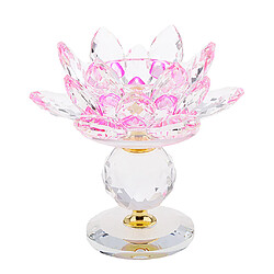 cristal lotus fleur bougeoir photophore maison feng shui décor rose