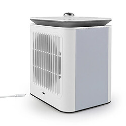 JJBRDZ-Ventilateur de Climatiseur Portable, Refroidisseur d'Air Ventilateur de Bureau Super Silencieux avec Poignée, Ventilateur de Brumisation Humidificateur, 3 Vitesses, pour Bureau