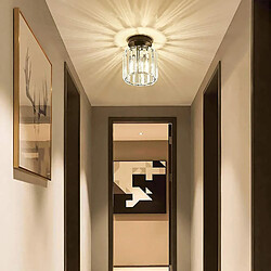 Acheter Stoex Plafonnier en Verre Lampe de Plafond en Cristal Lustre Moderne Noir Plafonnier Créatif Ampoule E27 Pour Couloir Bureau Balcon Salon Salle À Manger