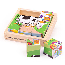 Bigjigs Toys Puzzle Cube Animal en Bois