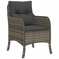 Avis Maison Chic Ensemble à manger d'extérieur 7 pcs avec coussins,Salon de jardin,Mobilier de jardin gris rotin -GKD683430