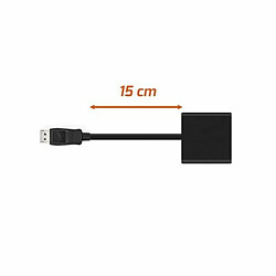 Adaptateur DisplayPort vers VGA PcCom Essential Noir 15 cm