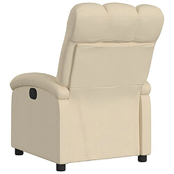 Acheter vidaXL Fauteuil inclinable électrique Crème Tissu