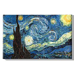 EPIKASA Impression sur Toile La Nuit étoilée 3, Multicouleur, Polyester, 70x3x45 cm