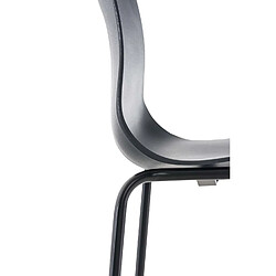 Non Tabouret de bar Hoover structure 4 pieds noir pas cher