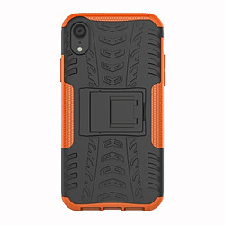 Avis Wewoo Coque Pneu Texture TPU + PC antichoc pour iPhone X / XS, avec support (Orange)