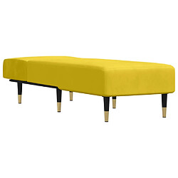 Avis Maison Chic Chaise longue Jardin| Bain de soleil Relax | Transat jaune velours -GKD37844