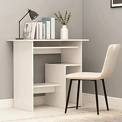 Maison Chic Bureau,Table de travail,bureau de travail pour chambre Blanc 80 x 45 x 74 cm Aggloméré -GKD77160