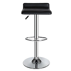 Helloshop26 Lot de 2 tabourets de bar hauteur réglable design moderne noir 1208008