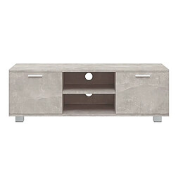 Avis vidaXL Meuble TV Gris béton 120x40,5x35 cm Bois d'ingénierie