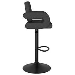 Avis vidaXL Tabourets de bar lot de 2 gris foncé tissu