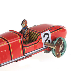 Wind-up Toy Red Racer Race Car Vintage pas cher